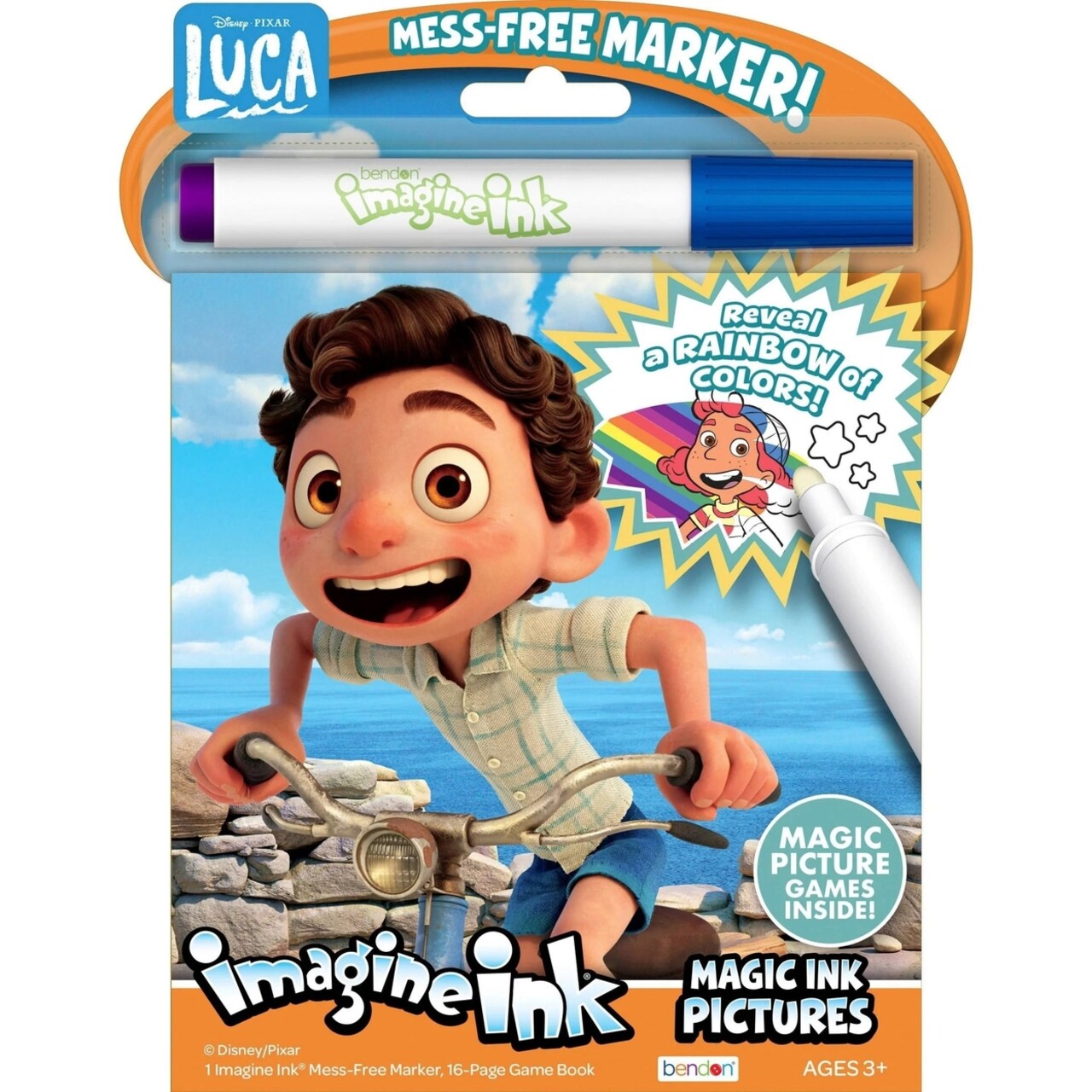 Luca Imagine Ink Mess-Free Picture And Game Book With 20 Pages For Kids